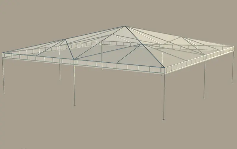 Modelo 3D da Tenda Piramidal Cristal no tamanho 12x12